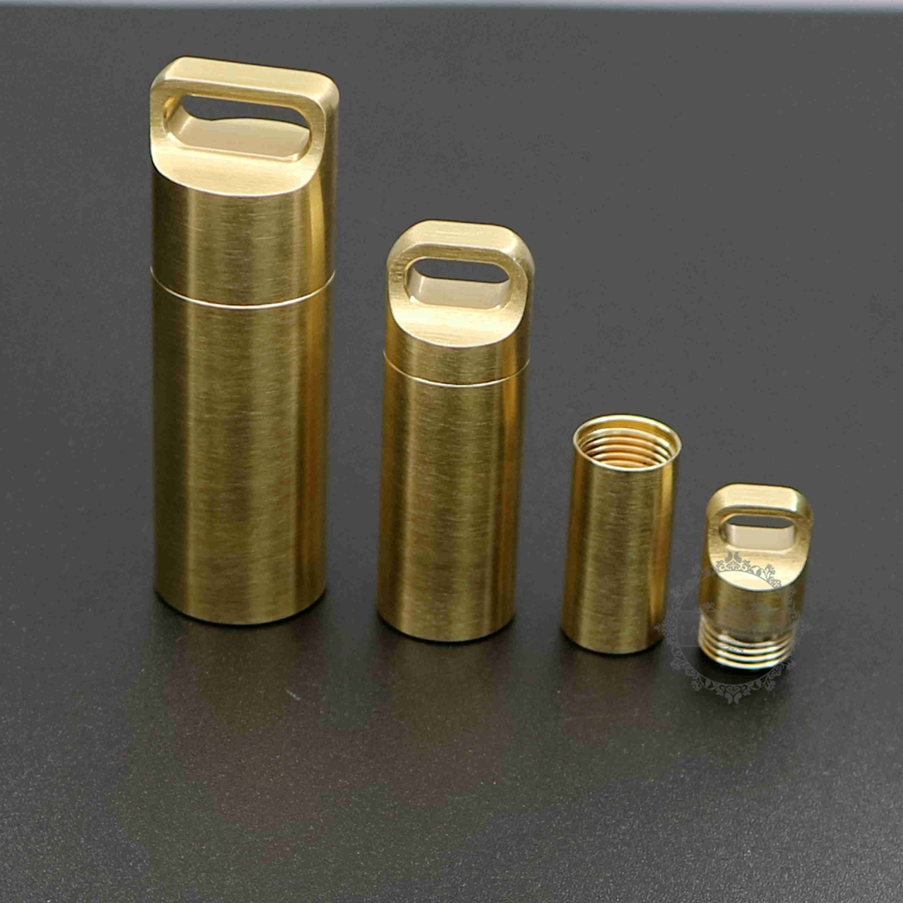 1pcs raw brass seal EDC medicine tablet storage box cremation bottle perfume holder ash wish vial pendant charm DIY supplies 1800401-1 - Click Image to Close